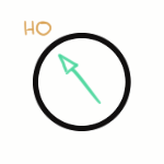 an arrow moving to point in random directions